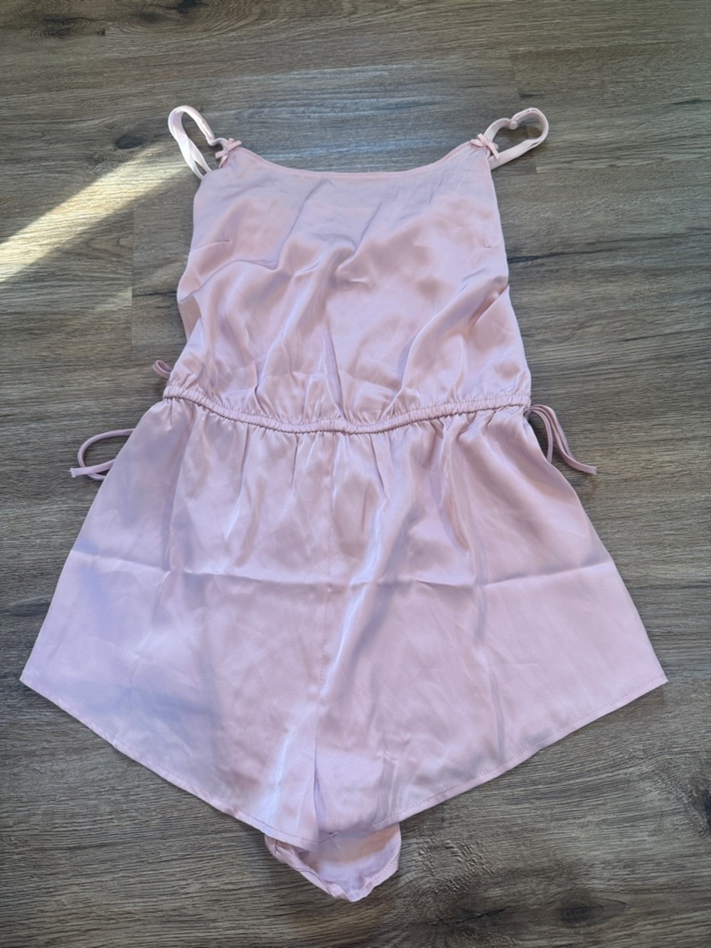 Light Pink Satin Romper